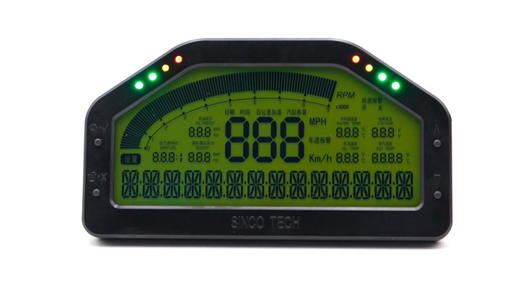 Do908 Dash Race Display Sensor Kit with Dashboard LCD Screen Gauge Meter, Wire Harness