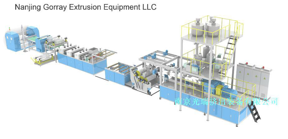 Plastic Twin Screw Extrusion Sheet Machine with High Torque Gearbox