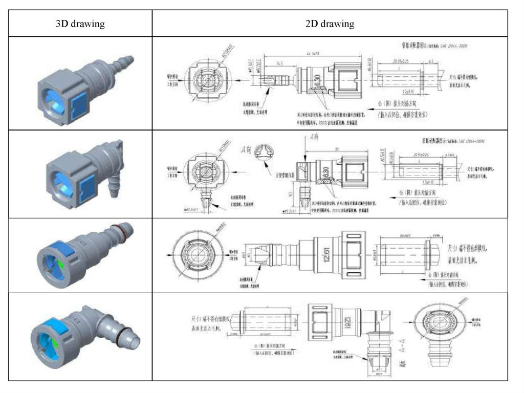 9.89 Quick Connect Fitting for Auto Fuel Line System