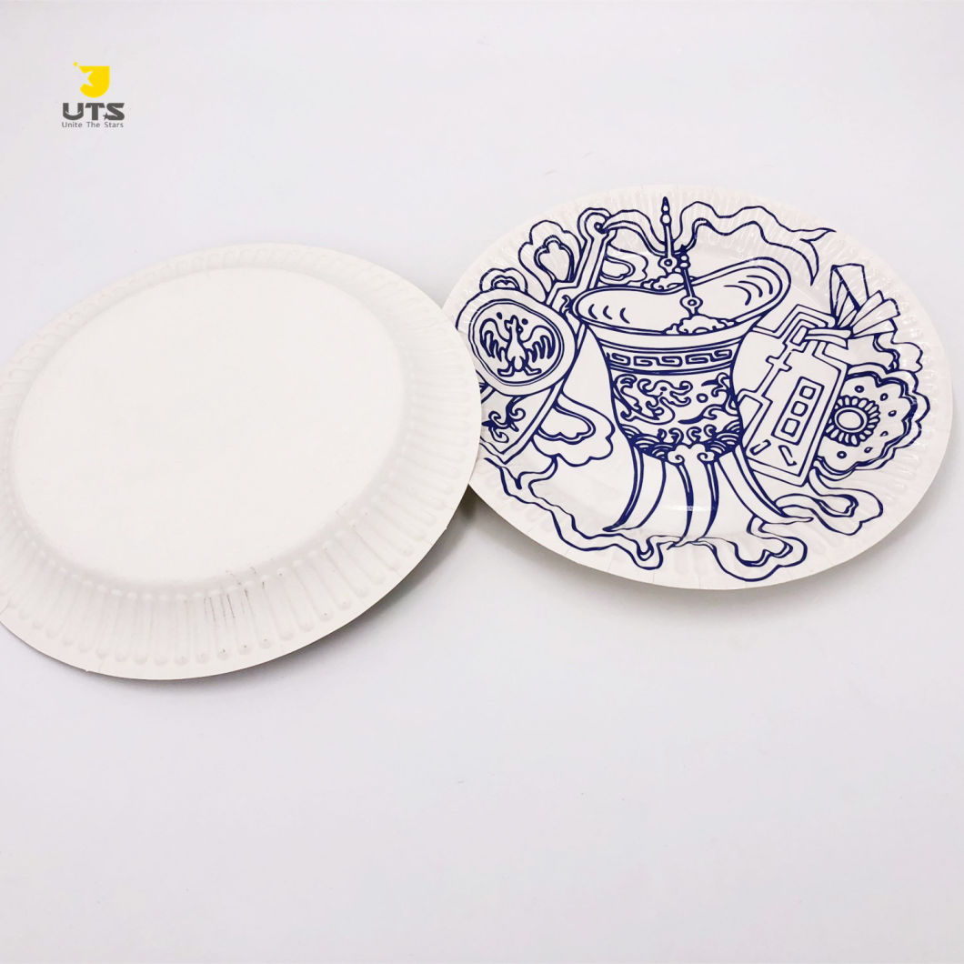 Custom Biodegradable Food Grade Paper Food Plates