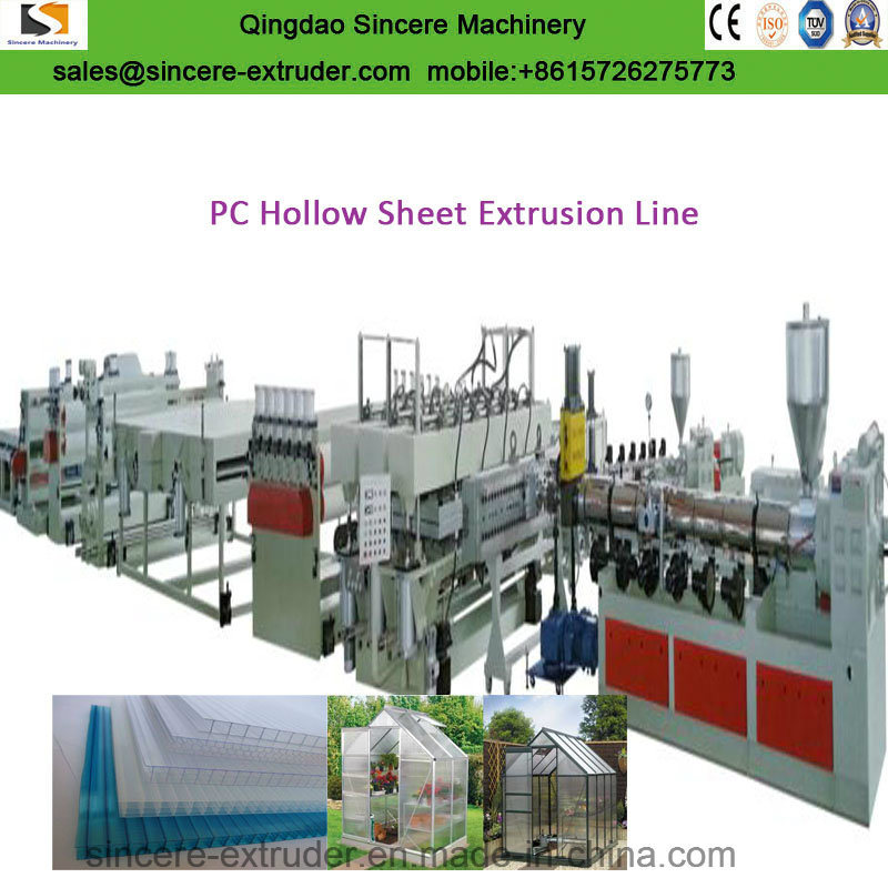 PC/Polycarbonat Hollow Wall Panel Manufacturing Equipment for Garage Shed