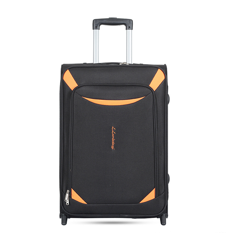 Suitcase Leather Luggage Trolley Lighted Case