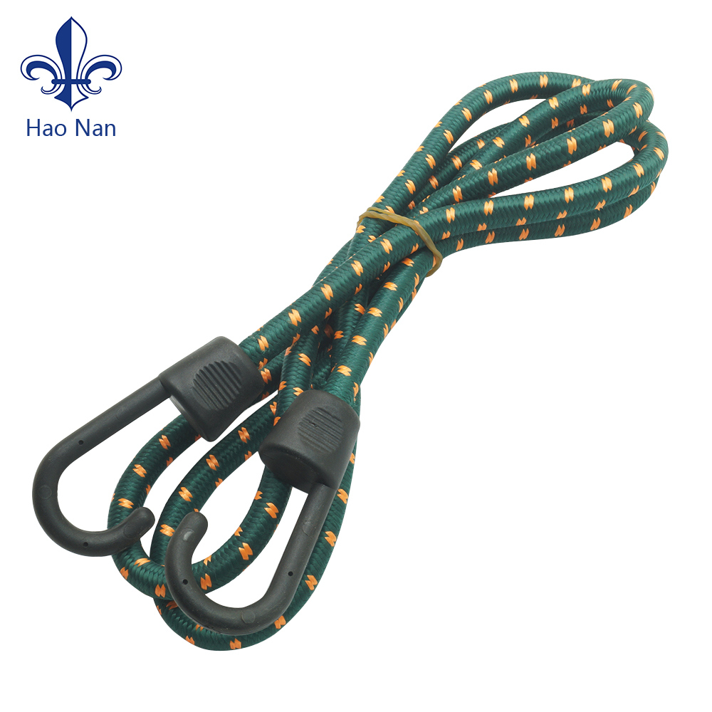 High Quality Rubber Bungee Cord with Metal Hook, Bicycle Bungee Rope