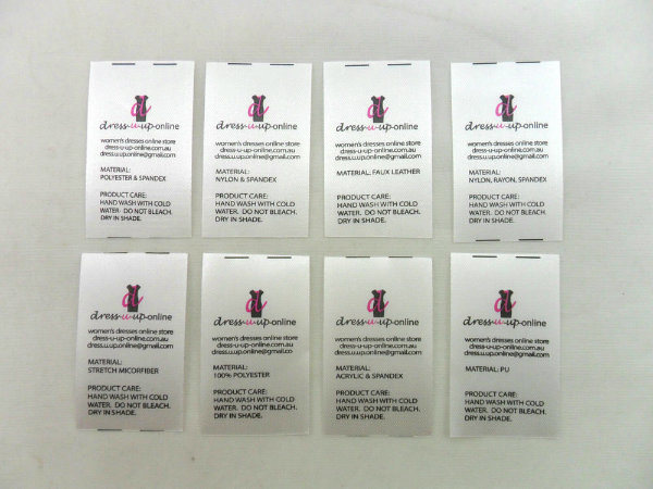 Customized Garment Clothing Care Label Printing