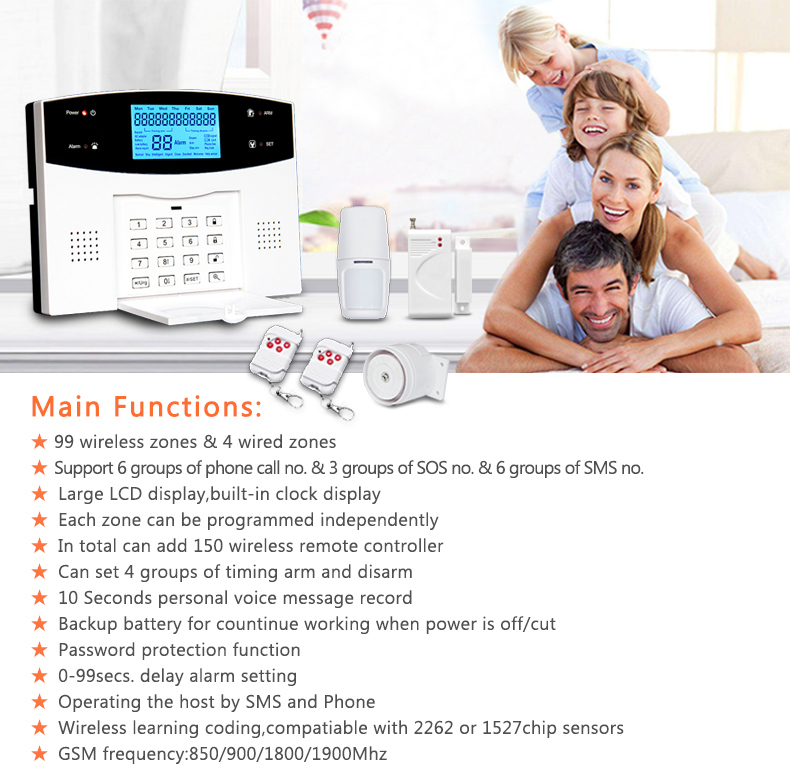 Wireless Anti-Theft/Security Spanish GSM Alarm with APP Operation Function