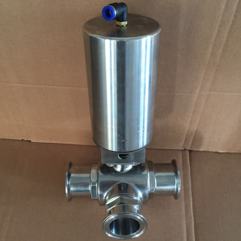 3-Way L or T Port Three-Way Sanitary Stainless Steel CF8/CF8m/CF3m/316L/304L Ball Valve Clamp End
