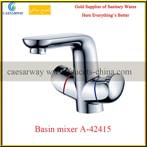 Double Handle Sanitary Ware Bathroom Water Basin Faucet