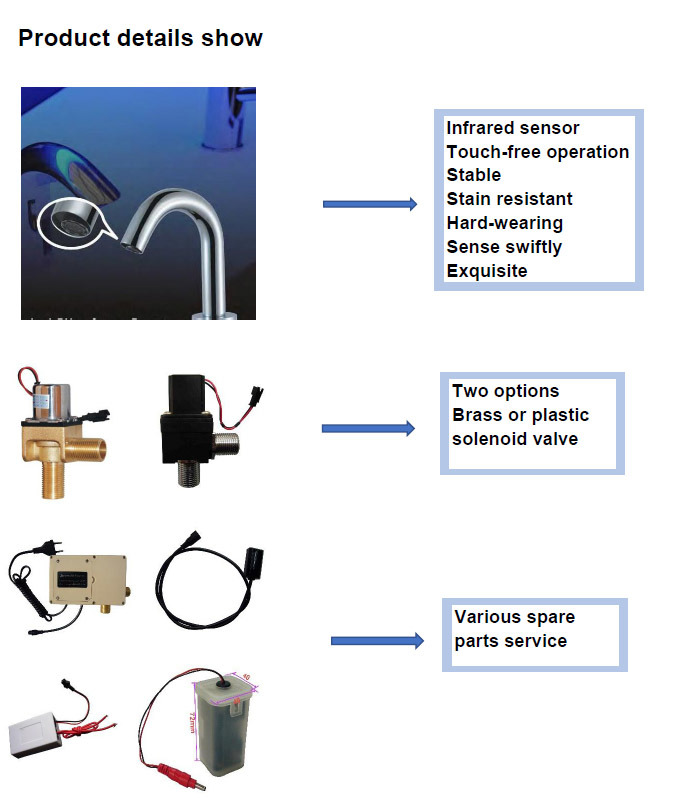 Sensor Faucet Sanitary Ware Chrome Bib Electric Automatic Water Tap