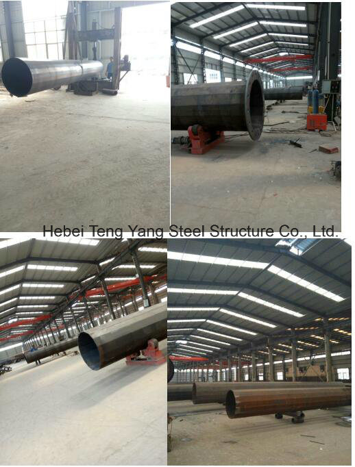 Hebei Tengyang Galvanized TV Single Pipe Steel Monopole Monitoring Tower