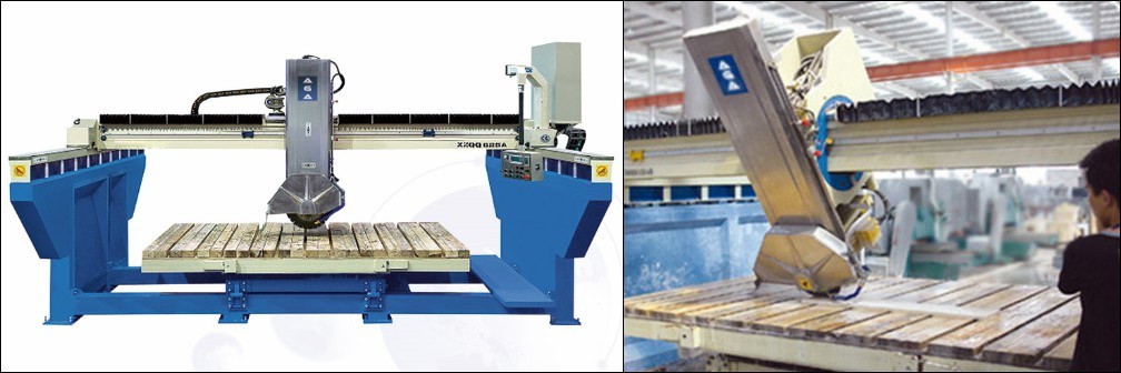 Premium Moboblock Stone Bridge Saw with Miter Head 45 Degree for Granite Marble Cutting (XZQQ625A)