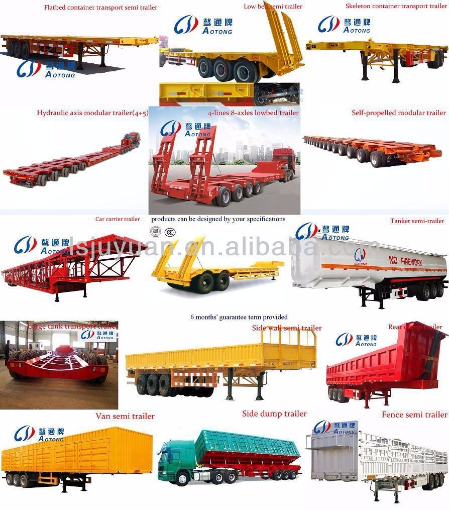 Heavy Duty Trailer 3 Axles 50t Cargo Transport Semi Tralier for Sale