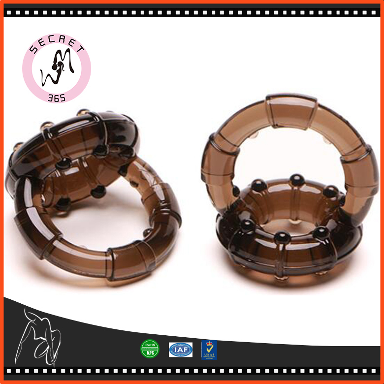 Dual Cock Ring Soft Silicone Time Delay Erection Cock Rings for Men Adult Sexy Penis Rings Thread Sex Toys Ring Penis Cockring