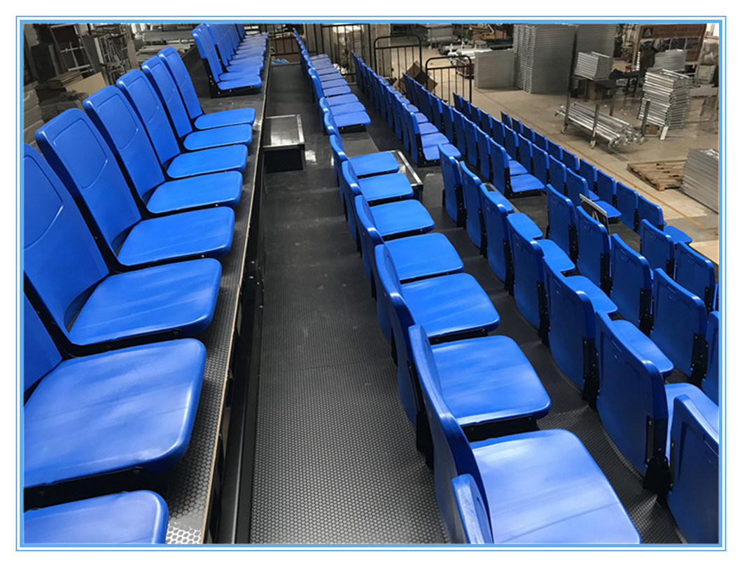 Professional Movable Stadium Folding Bleachers, Plastic Chair Grandstand Bleachers for Sale