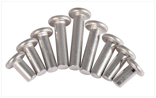 Flat Head Solid Tin Rivet Made with Aluminum