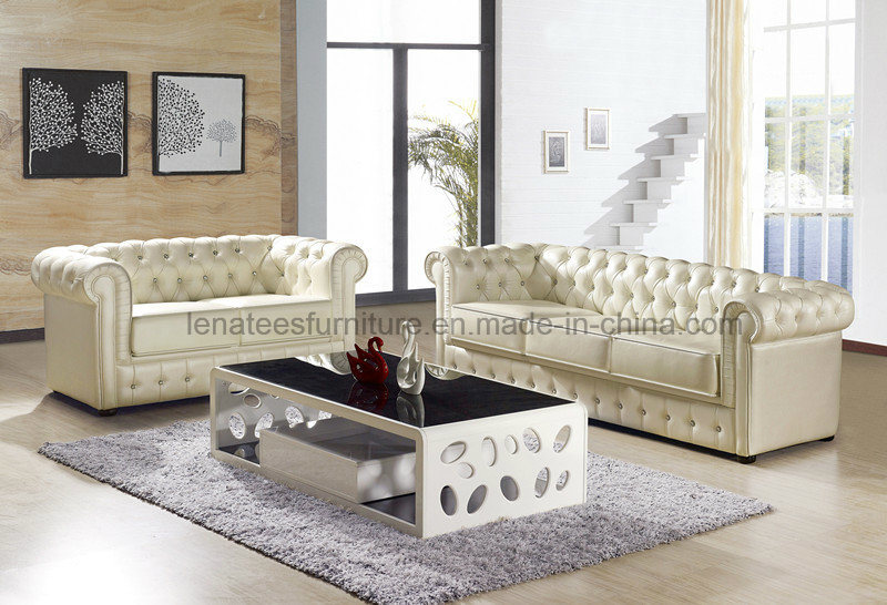 S073 Italian Design Leather Chesterfield Sofa