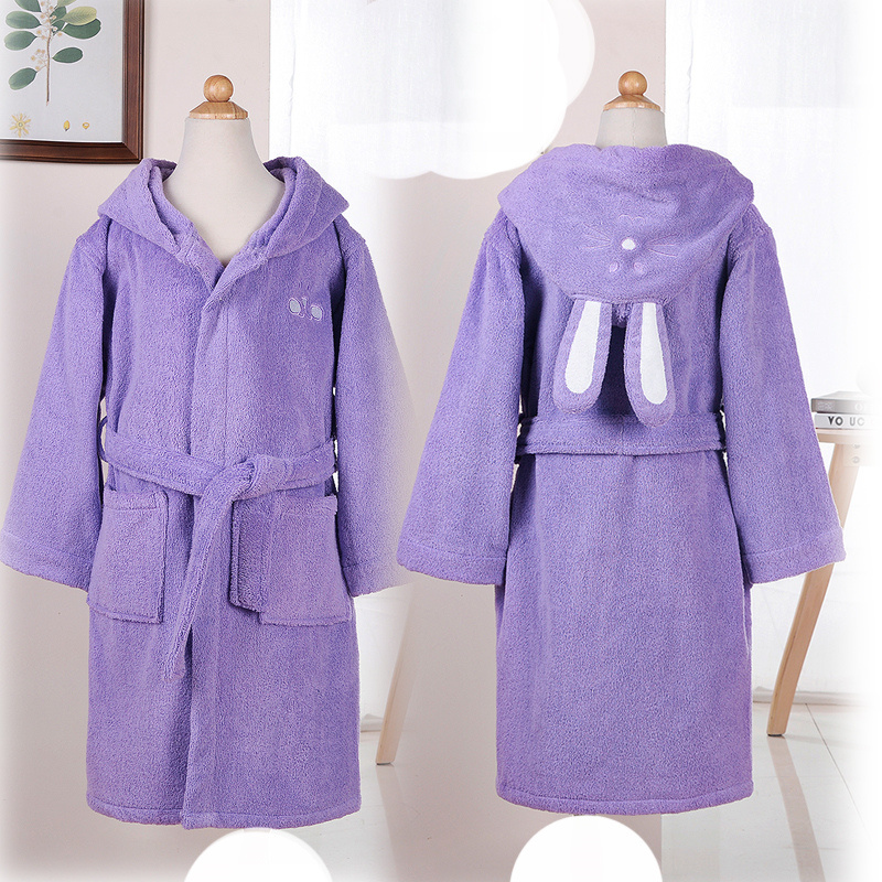 100% Cotton Terry Kids Cute Bathrobe (JRD418)