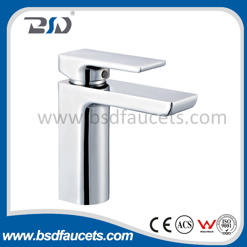 Chrome Finish Bathroom Single Handle Basin Faucet Watermark Wels Approved