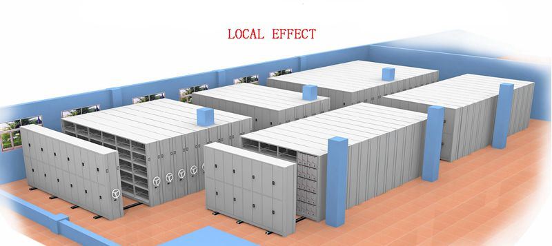 Compact Mobile Shelving / Metal Movable Filing Cabinets for Library