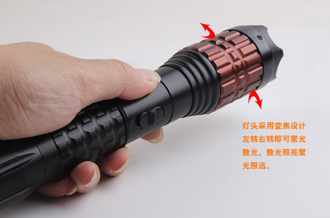 X5 Aluminum Electric Shock Stun Guns with Flashlight (SYSG-895)