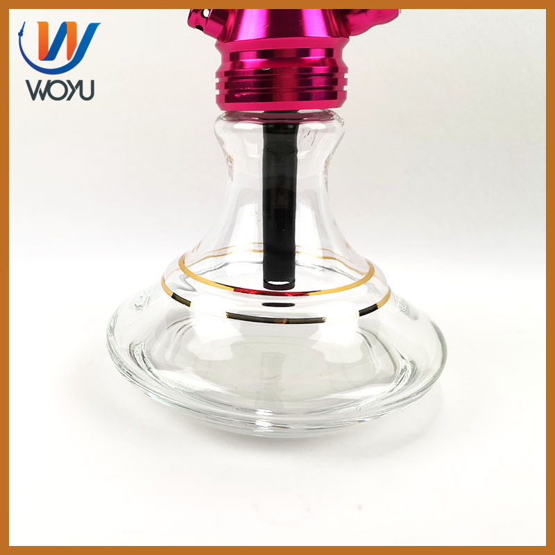 2018 New Design Aluminum Mini Glass Shisha Hookah