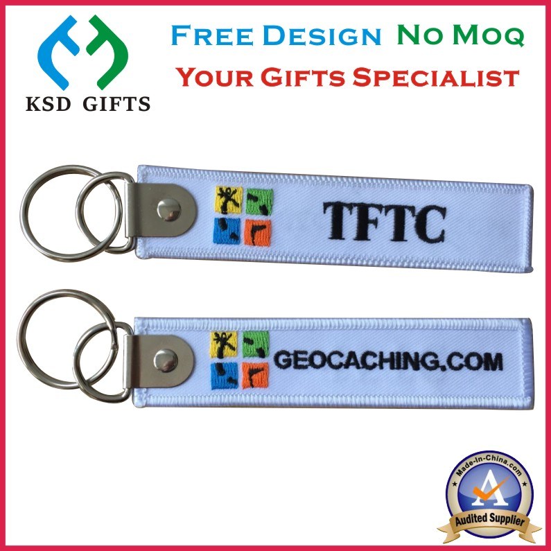 Custom Logo Design Remove Before Flight Embroidery Keyring