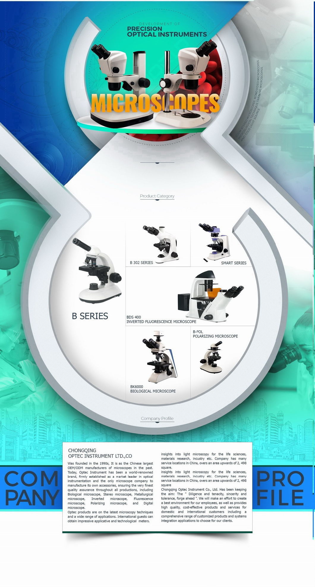 Binocular Compound Microscope for Anatomical Lensmicroscopic Instrument