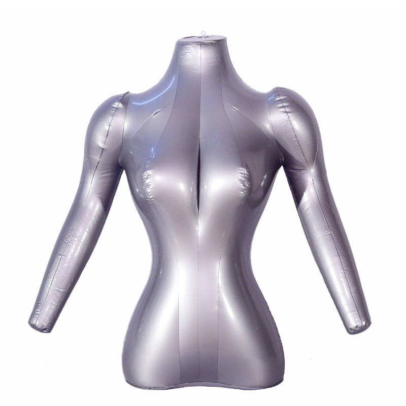 Female Half-Body Dress Model with Arm Without Head PVC or TPU Inflatable Air Strang Mannequin for Shop