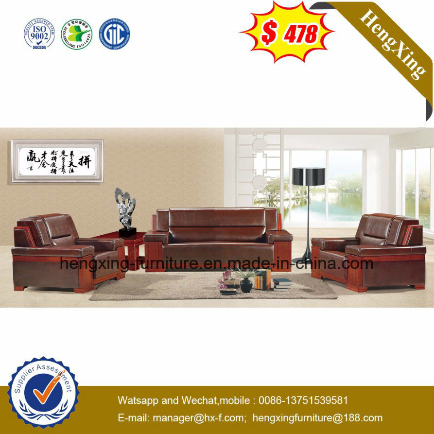 3+2+1 Classic Style Brown Color Office Reception Sofa (HX-CS036)