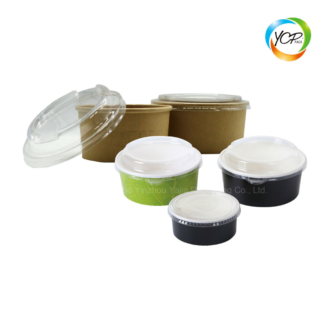 10-43 Oz Customized Waterproof Disposable Kraft Paper Noodle Sushi Cup Salad Bowls