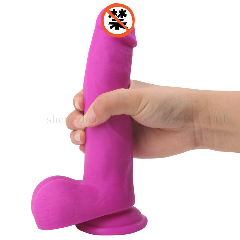 Realistic Silicone Dildo Penis Dong Sex Toy with Suction Cup