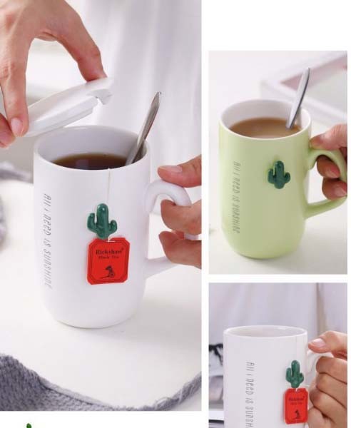 7.5*13cm Promotional Gift Coffee Mug with 6cm Spoon