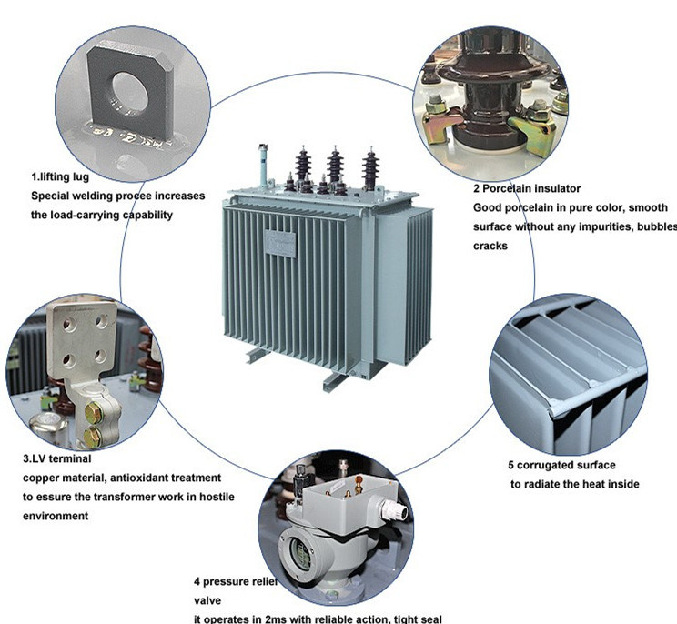 S11-M Three Phase 33kv to 400V Oil-Immersed Distribution Power Transformer