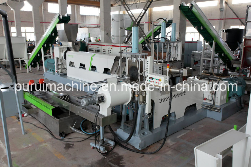 Single Screw Waste Plastic Granulating Machine with Die Face Cutting