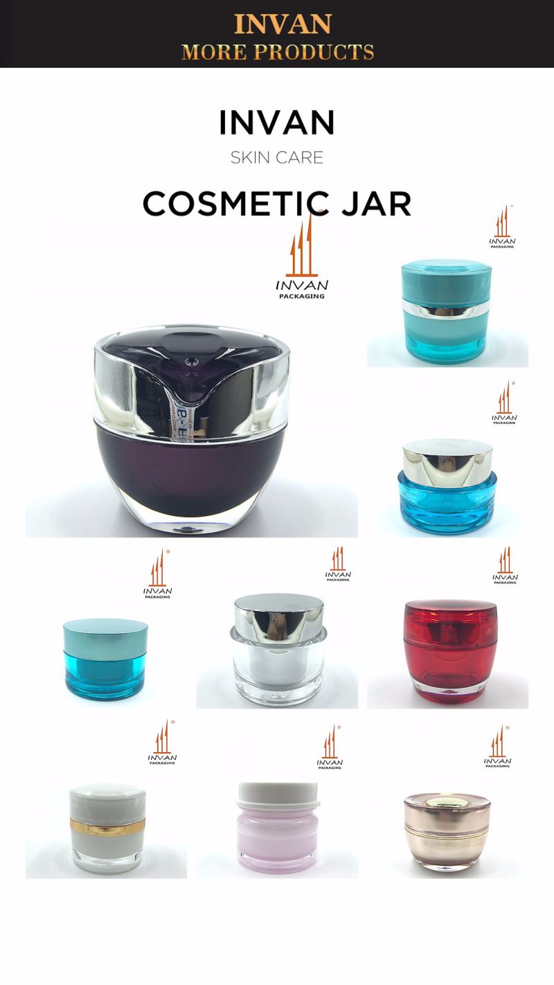 Hot Sale Shiny Red 50g Cosmetic Jar Cream Jar Plastic Jar Acrylic Jar