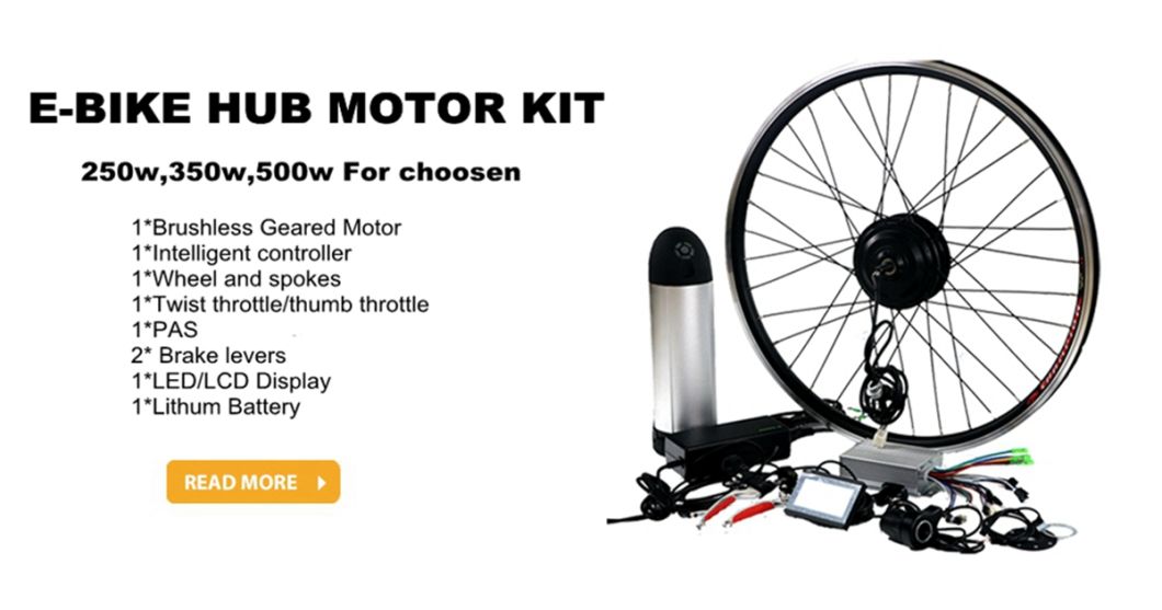 Agile Durable Brushless Geared 350W Bike Motor Kit From Factory