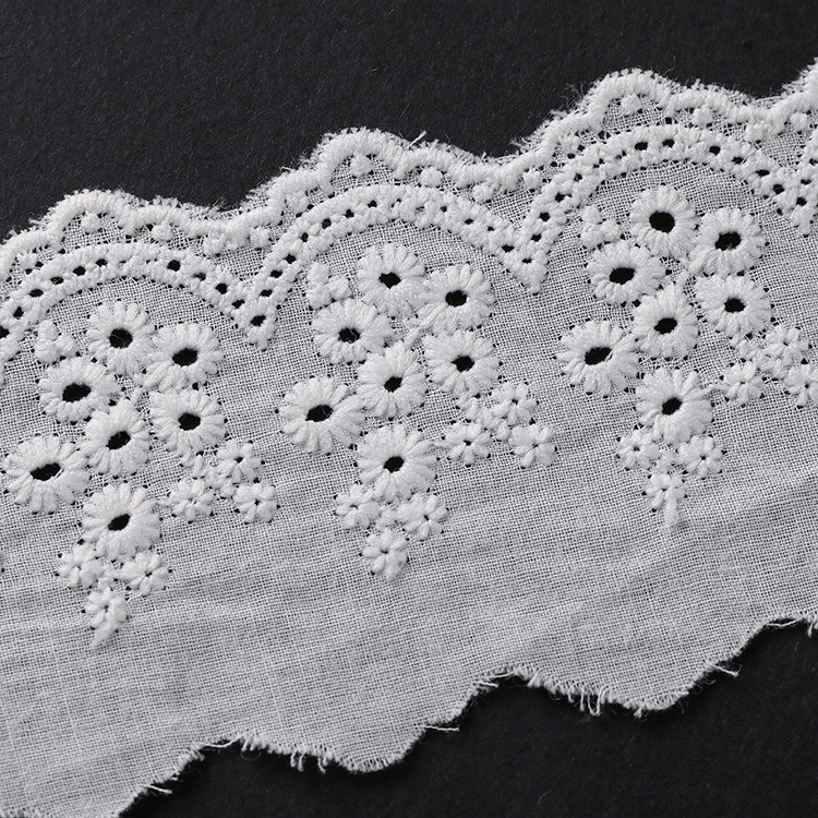 High Quality More Design Swiss Cotton Lace Trim for Garment