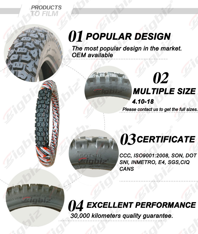 ISO9001: 2008 Certified China Manufacturer High Quality Motorcycle Tyre with Tube