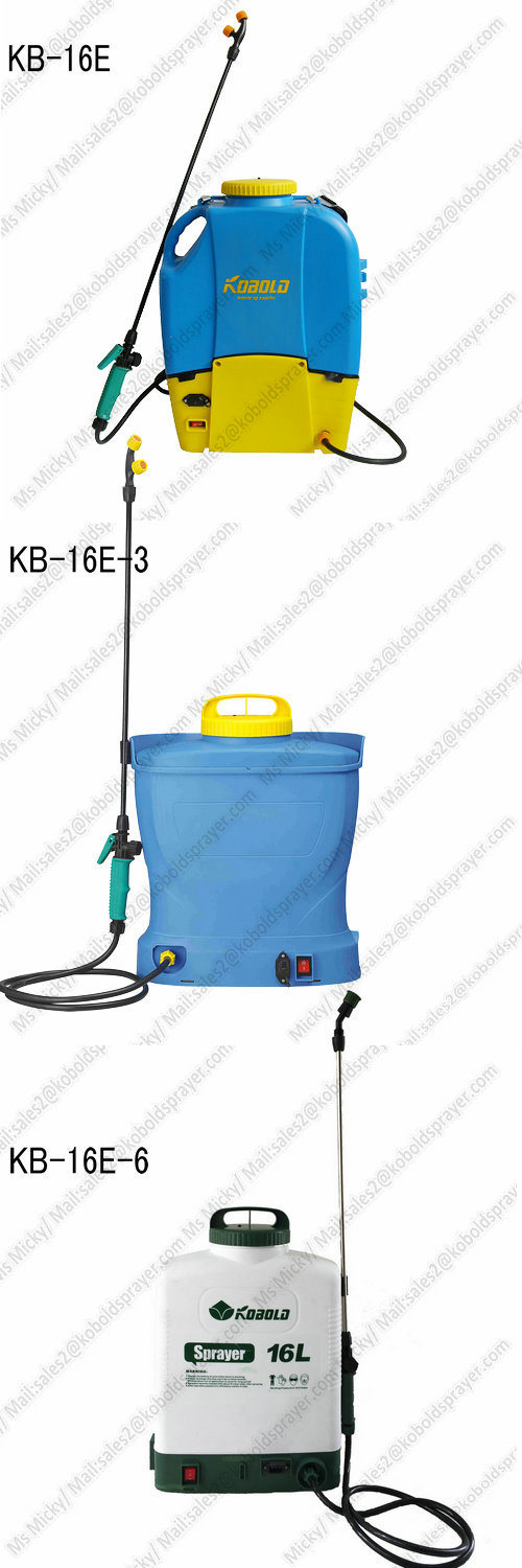 16L Knapsack Electric Pump Battery Sprayer Ce Certificated