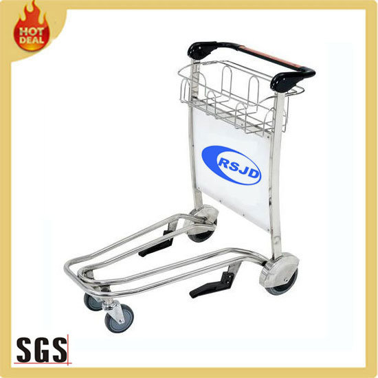4 Wheels Stainless Steel Airport Trolley Cart (BG5B)