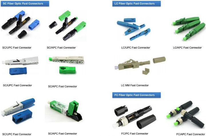 Sc APC Fiber Optic Fast Connector Optical Fiber Quick Connector