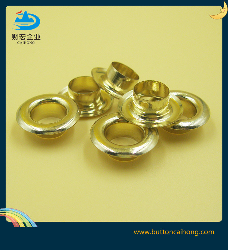 Plating Gold Brass Metal Eyelets for Garment, Clothing, Shoes