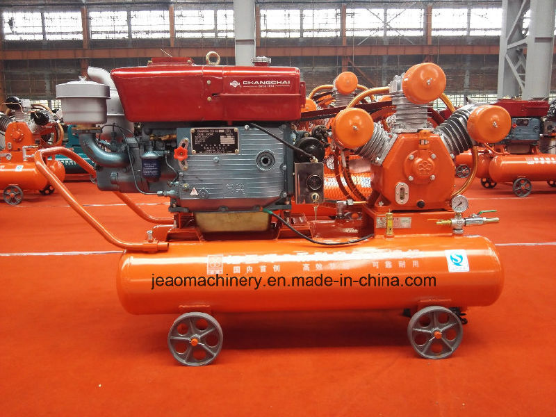 High Quality W3118 V-Belt & Clutch Portable Piston Diesel Air Compressor with DTH Drill Rig for Mining