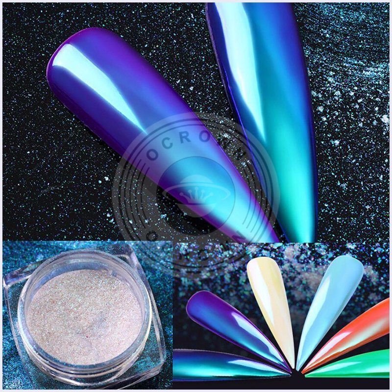 Unicorn Neon Mermaid Chameleon Nail Polish Chrome Mirror Pigment