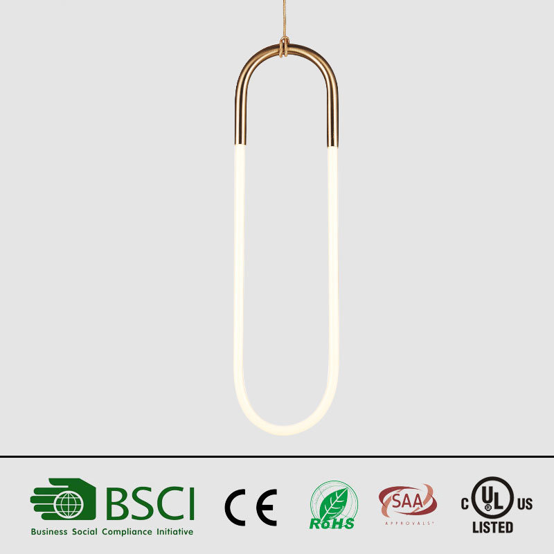 Modern Energy Saving Suspension Lamp LED U-Tubes Pendant Lamp