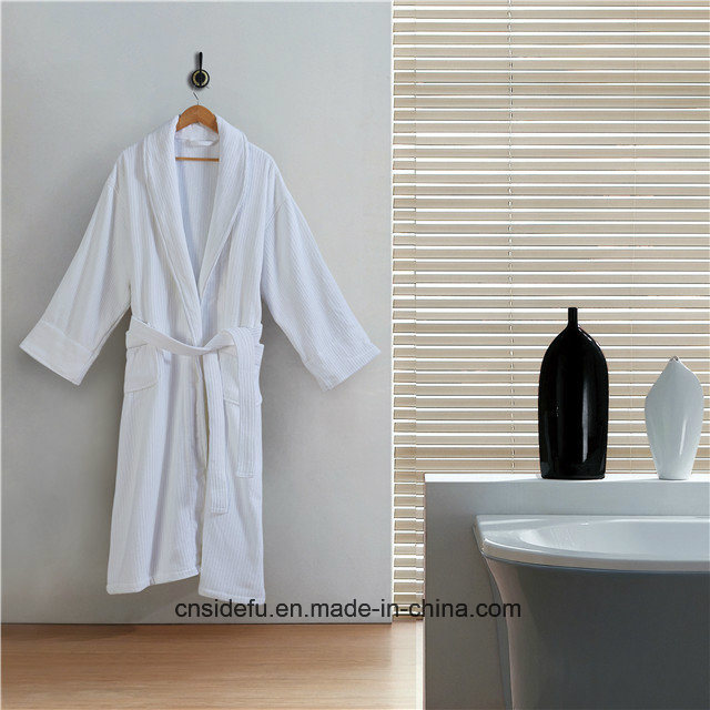 100 Cotton Men Women Custom Hotel Stripe Velour Bathrobe