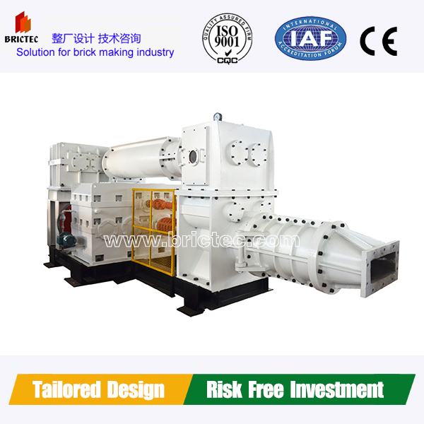 Automatic Brick Double Stage Vacuum Extruder with Resistant Auger
