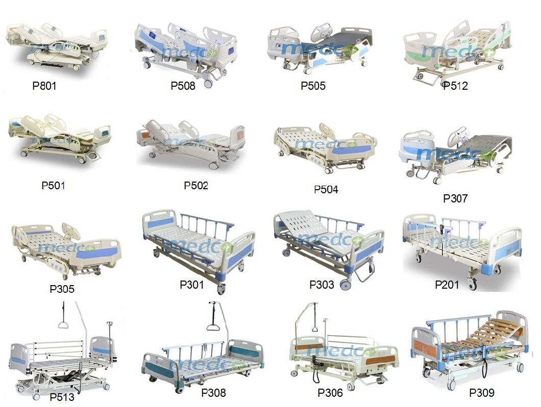 Three Functions Hospital Bed Furniture, Adjustable Electric Hospital Patient Bed