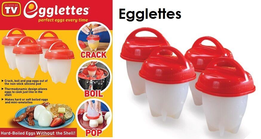 Egglettes Egg Cooker Hard Boiled Eggs Without The Shell (TV0184)