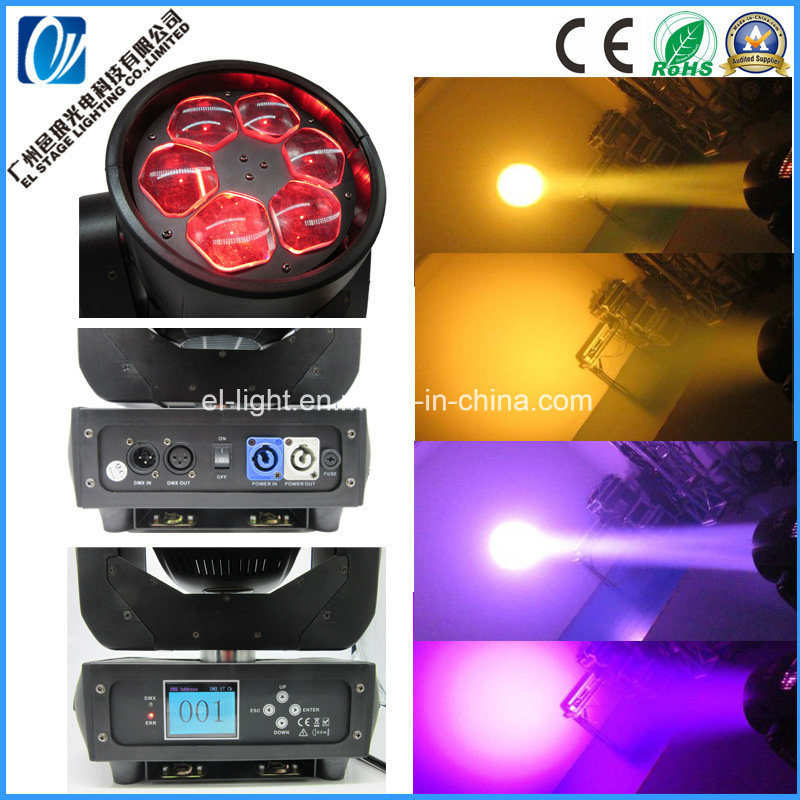 Hot Newest Super Bright LED Zooming Wash Beam Moving Head Light 6*40W RGBW 4in1