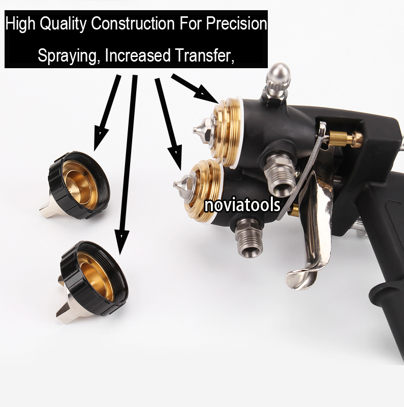 Double Nozzle/Dual Head/Two Components/Silver/ Chrome Spray Gun PT-30